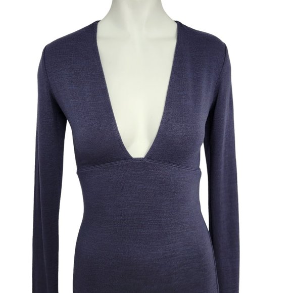 Aritzia Wilfred Free Abby Dress Blue Marled Size XS - Picture 2 of 8